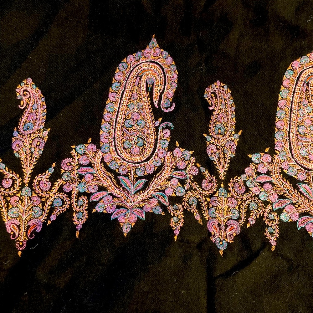 Beautiful hand sewn embroidered shawl. Exquisite